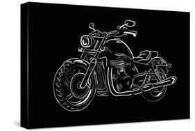 Sketch Motorcycle-Trankvilizator-Stretched Canvas