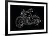 Sketch Motorcycle-Trankvilizator-Framed Art Print