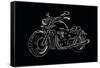 Sketch Motorcycle-Trankvilizator-Framed Stretched Canvas