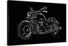 Sketch Motorcycle-Trankvilizator-Stretched Canvas
