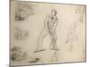 Sketch of a A Cricketer-George Frederick Watts-Mounted Giclee Print
