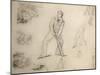 Sketch of a A Cricketer-George Frederick Watts-Mounted Giclee Print