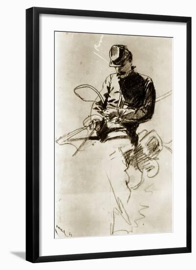 Sketch of a Cavalry Soldier (Civil War)-Winslow Homer-Framed Giclee Print