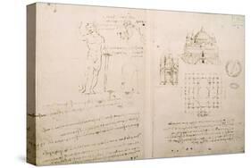 Sketch of a Church Similar to St. Sepolcro in Milan, Fol. 4R from Codex Ashburnham I and Ii-Leonardo da Vinci-Stretched Canvas