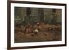 Sketch of a Cottage Yard, c.1876-Winslow Homer-Framed Giclee Print