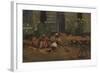 Sketch of a Cottage Yard, c.1876-Winslow Homer-Framed Giclee Print