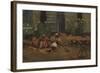 Sketch of a Cottage Yard, c.1876-Winslow Homer-Framed Giclee Print