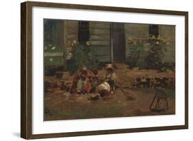 Sketch of a Cottage Yard, c.1876-Winslow Homer-Framed Giclee Print