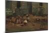 Sketch of a Cottage Yard, c.1876-Winslow Homer-Mounted Giclee Print