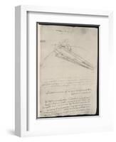 Sketch of a Design for a Flying Machine-Leonardo da Vinci-Framed Photographic Print