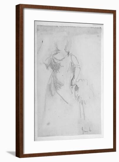 Sketch of a Female Figure, 1888-Walter Richard Sickert-Framed Giclee Print