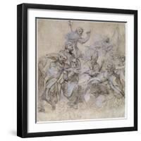 Sketch of a Fresco for the Santa Maria Del Popolo Church in Rome-Carlo Maratta-Framed Giclee Print