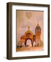 Sketch of a Gate in Kiev, One of the "Pictures at an Exhibition"-Viktor Aleksandrovich Gartman-Framed Giclee Print