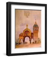 Sketch of a Gate in Kiev, One of the "Pictures at an Exhibition"-Viktor Aleksandrovich Gartman-Framed Giclee Print