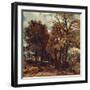 Sketch of a Lane at East Bergholt, C.1810 (Oil on Paper Laid on Canvas)-John Constable-Framed Giclee Print