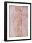 Sketch of a Man Holding a Staff and a Study of a Hand-Michelangelo Buonarroti-Framed Giclee Print