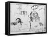 Sketch of a Perpetual Motion Device Designed by Leonardo Da Vinci, C1472-1519-Leonardo da Vinci-Framed Stretched Canvas