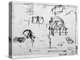 Sketch of a Perpetual Motion Device Designed by Leonardo Da Vinci, C1472-1519-Leonardo da Vinci-Stretched Canvas