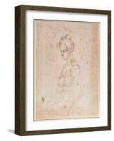 Sketch of a Woman-Michelangelo Buonarroti-Framed Giclee Print