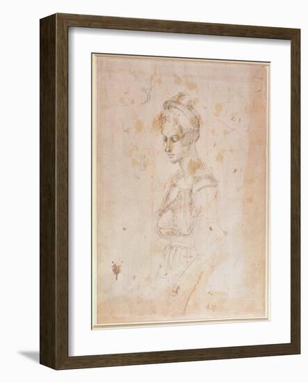 Sketch of a Woman-Michelangelo Buonarroti-Framed Giclee Print