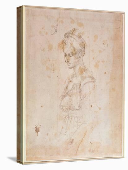 Sketch of a Woman-Michelangelo Buonarroti-Stretched Canvas