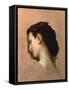 Sketch of a Young Girl's Head-William Adolphe Bouguereau-Framed Stretched Canvas