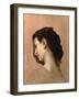 Sketch of a Young Girl's Head-William Adolphe Bouguereau-Framed Giclee Print