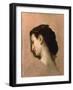 Sketch of a Young Girl's Head-William Adolphe Bouguereau-Framed Giclee Print