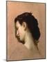 Sketch of a Young Girl's Head-William Adolphe Bouguereau-Mounted Giclee Print