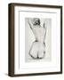 Sketch of a Young Woman's Back-isaxar-Framed Photographic Print