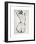 Sketch of a Young Woman's Back-isaxar-Framed Photographic Print