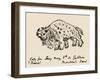 Sketch of An American Bison Made About 1599 During Onate's Expedition-null-Framed Giclee Print