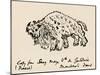 Sketch of An American Bison Made About 1599 During Onate's Expedition-null-Mounted Giclee Print