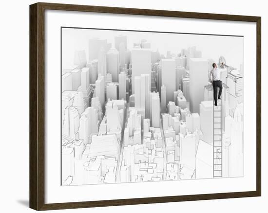 Sketch of an Architect-alphaspirit-Framed Art Print