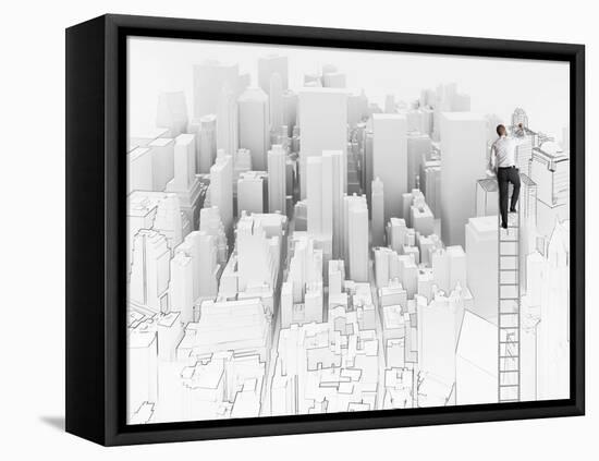Sketch of an Architect-alphaspirit-Framed Stretched Canvas