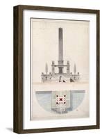 Sketch of an Obelisk on the Pont-Neuf-Dufourny-Framed Giclee Print