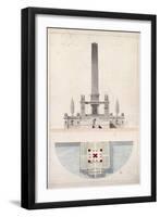 Sketch of an Obelisk on the Pont-Neuf-Dufourny-Framed Giclee Print