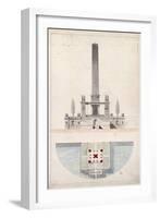 Sketch of an Obelisk on the Pont-Neuf-Dufourny-Framed Giclee Print