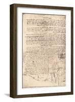 Sketch of Armenian mountains, c1472-c1519 (1883)-Leonardo Da Vinci-Framed Giclee Print