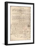 Sketch of Armenian mountains, c1472-c1519 (1883)-Leonardo Da Vinci-Framed Giclee Print