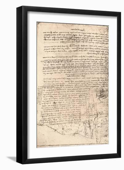 Sketch of Armenian mountains, c1472-c1519 (1883)-Leonardo Da Vinci-Framed Giclee Print