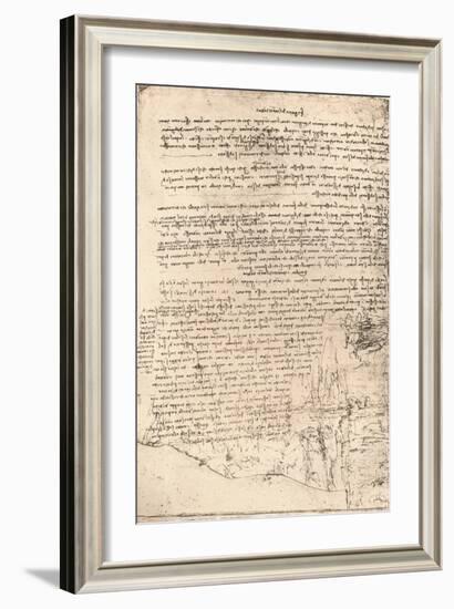Sketch of Armenian mountains, c1472-c1519 (1883)-Leonardo Da Vinci-Framed Giclee Print