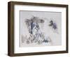 Sketch of Bathers, 1900-06 (Oil on Canvas)-Paul Cezanne-Framed Giclee Print