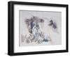 Sketch of Bathers, 1900-06 (Oil on Canvas)-Paul Cezanne-Framed Giclee Print