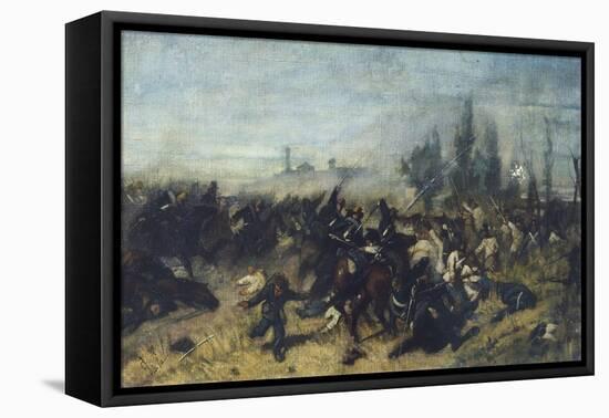 Sketch of Battle-Giovanni Fattori-Framed Stretched Canvas