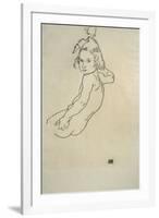 Sketch of Child, 1917-Egon Schiele-Framed Giclee Print