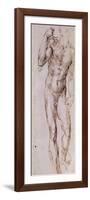 Sketch of David with His Sling, 1503-4-Michelangelo Buonarroti-Framed Giclee Print