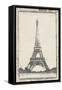 Sketch of Eiffel-Ethan Harper-Framed Stretched Canvas