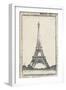 Sketch of Eiffel-Ethan Harper-Framed Art Print