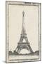 Sketch of Eiffel-Ethan Harper-Mounted Art Print